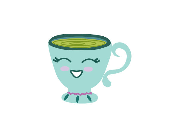 A Kawaii Tea Cup SVG for Crafts & Printable Products