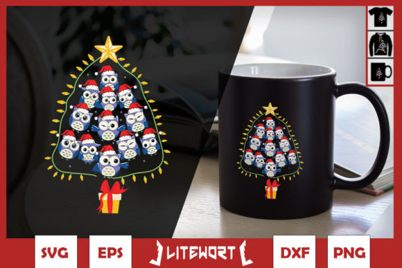 Crafting Festive Graphics with Christmas Tree Owl Lovers Lights