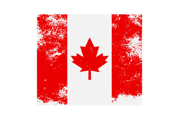 Distressed Canadian Flag Tumbler Wrap for Crafts & Designs