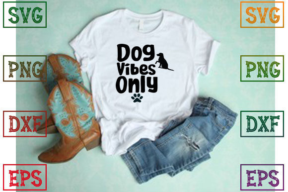 Dog Vibes Only: A Playful Typography Asset for T-Shirt Graphics