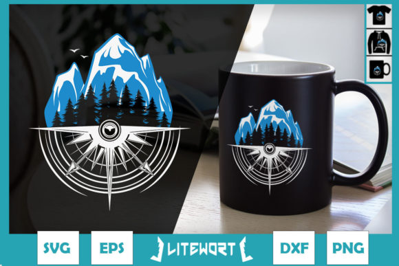 Hiking Camping Vintage Mountains Graphics for Crafts & Content