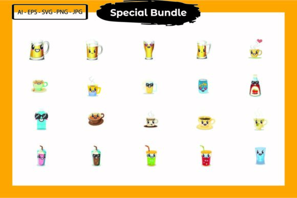 How the Kawaii Drink Cup Bundle Elevates Casual Brand Projects