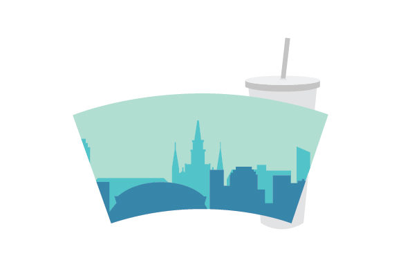 New Orleans Skyline Tumbler Wrap: A Craft Branding Opportunity