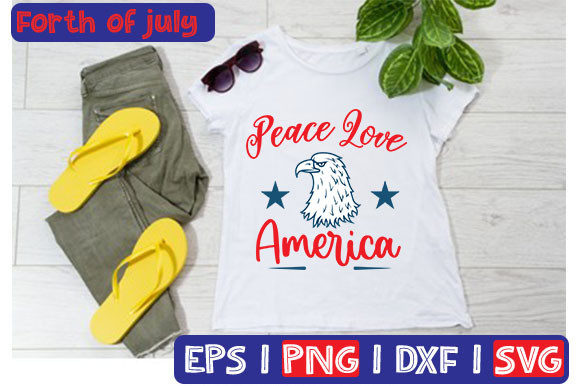 Peace Love America Graphics: A T-Shirt Design Ready for Blogging
