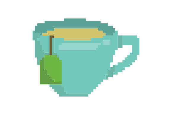 Pixel Art Tea Cup: A Cozy Digital Asset for Crafts and Cups