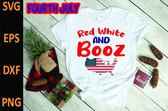 Red White and Booz: A Versatile Graphic Asset for T-Shirt Designs and Branding