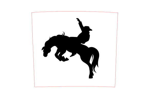 Rodeo Rider Silhouette for Packaging and Crafts