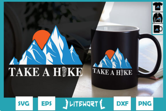 Take a Hike Retro Vibe: Perfect for Graphics and Crafts